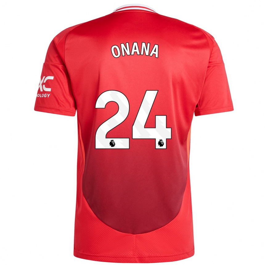 Hombre Fútbol Camiseta Andre Onana #24 Rojo Brillante 1ª Equipación 2024/25 Perú