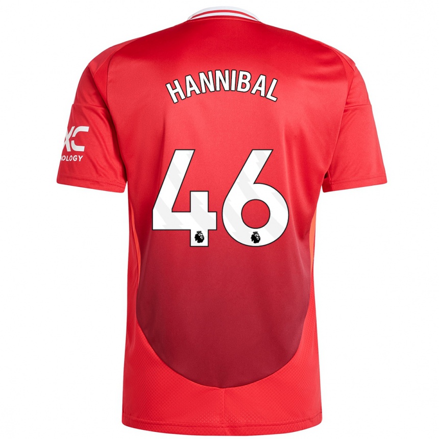 Hombre Fútbol Camiseta Hannibal Mejbri #46 Rojo Brillante 1ª Equipación 2024/25 Perú