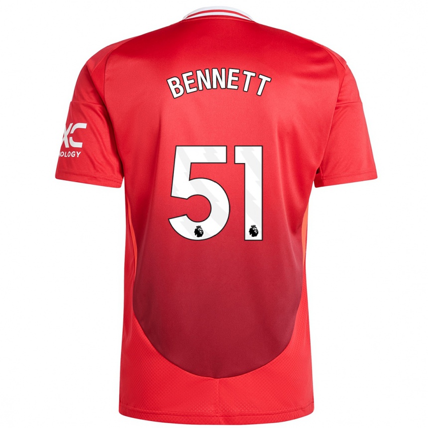 Hombre Fútbol Camiseta Rhys Bennett #51 Rojo Brillante 1ª Equipación 2024/25 Perú