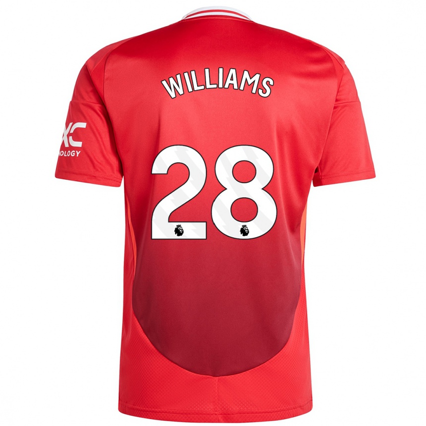 Hombre Fútbol Camiseta Rachel Williams #28 Rojo Brillante 1ª Equipación 2024/25 Perú