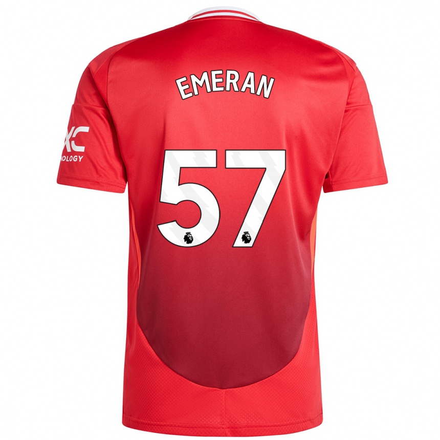 Hombre Fútbol Camiseta Noam Emeran #57 Rojo Brillante 1ª Equipación 2024/25 Perú