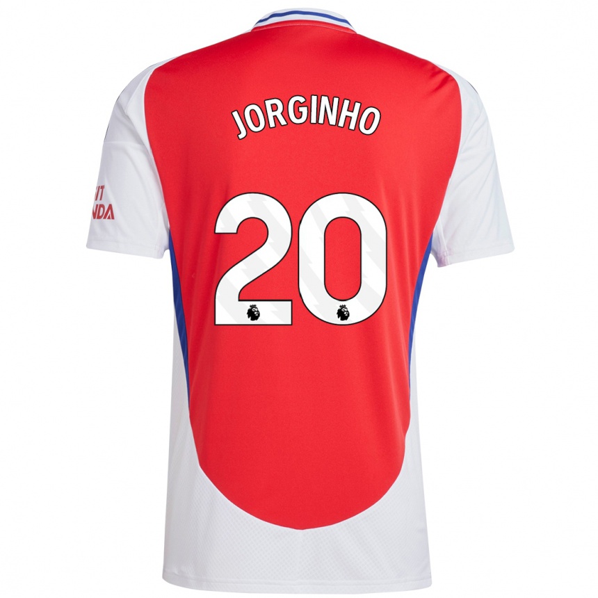 Hombre Fútbol Camiseta Jorginho #20 Rojo Blanco 1ª Equipación 2024/25 Perú