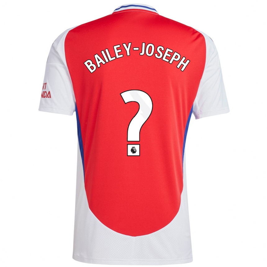 Hombre Fútbol Camiseta Brando Bailey-Joseph #0 Rojo Blanco 1ª Equipación 2024/25 Perú