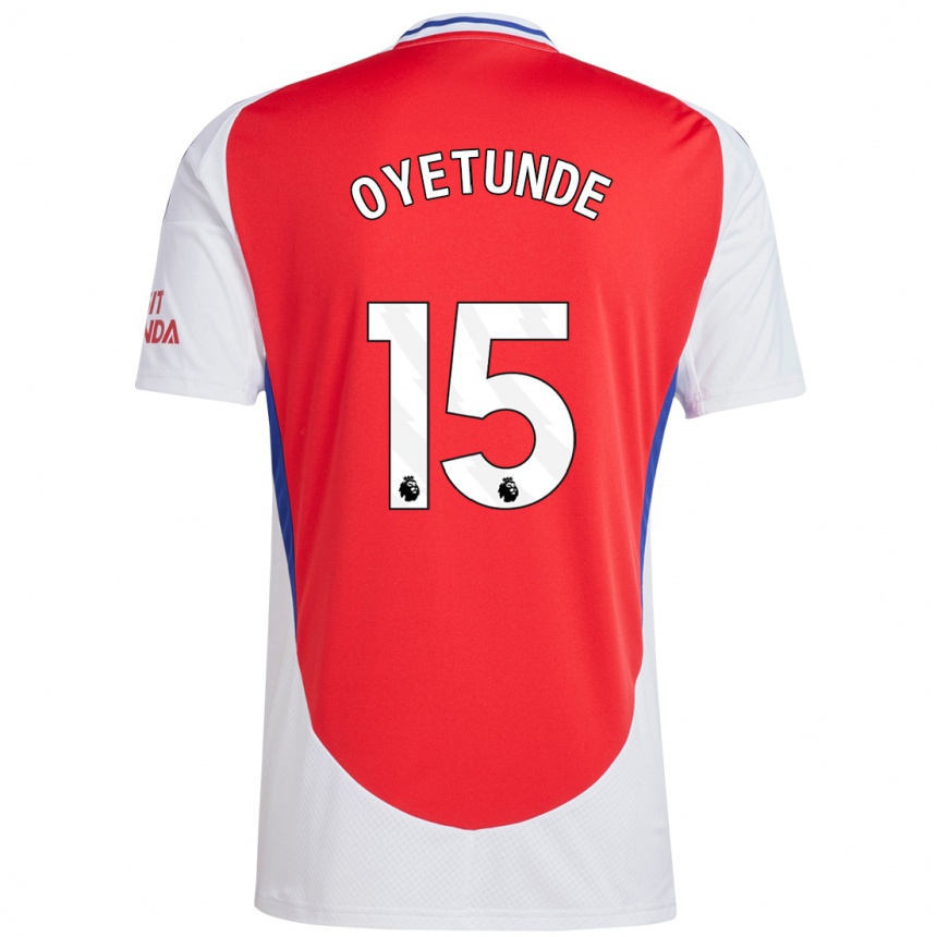 Hombre Fútbol Camiseta Daniel Oyetunde #15 Rojo Blanco 1ª Equipación 2024/25 Perú