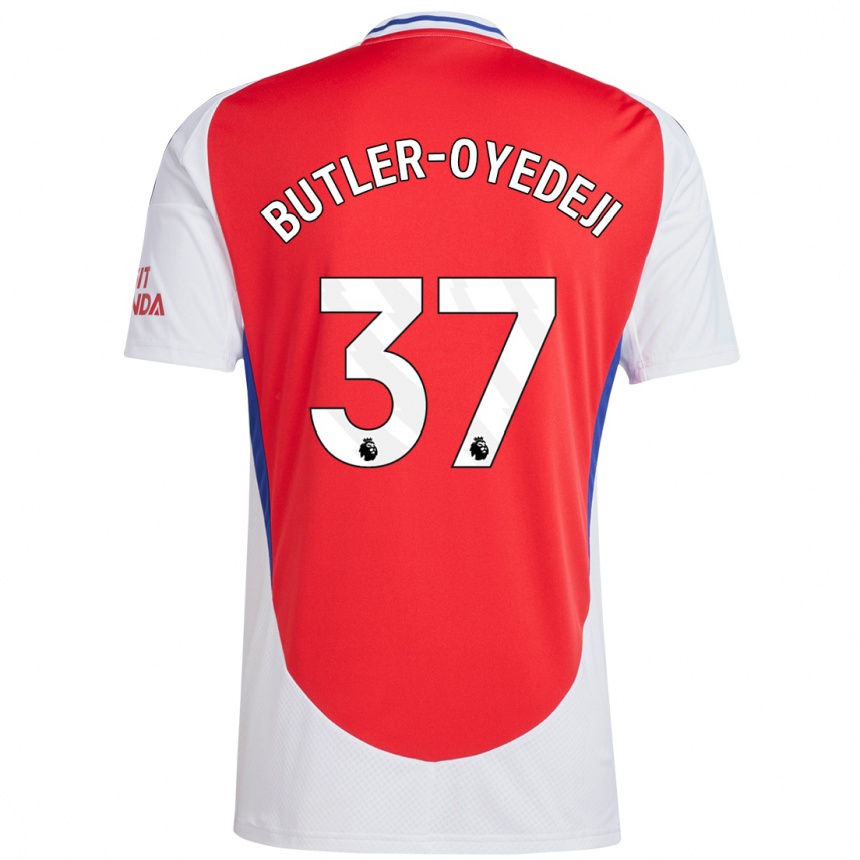 Hombre Fútbol Camiseta Nathan Butler-Oyedeji #37 Rojo Blanco 1ª Equipación 2024/25 Perú