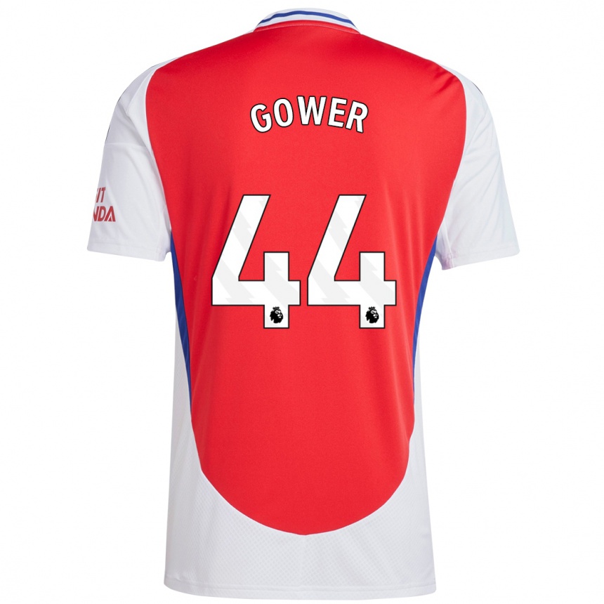 Hombre Fútbol Camiseta Jimi Gower #44 Rojo Blanco 1ª Equipación 2024/25 Perú