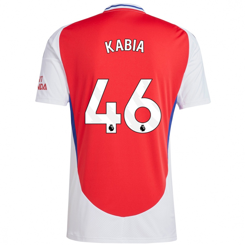 Hombre Fútbol Camiseta Ismeal Kabia #46 Rojo Blanco 1ª Equipación 2024/25 Perú