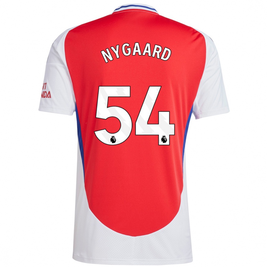 Hombre Fútbol Camiseta Lucas Nygaard #54 Rojo Blanco 1ª Equipación 2024/25 Perú