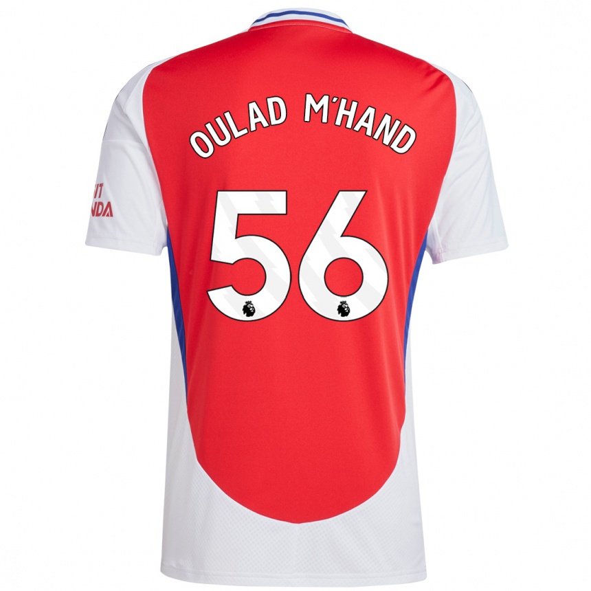 Hombre Fútbol Camiseta Salah-Eddine Oulad M'hand #56 Rojo Blanco 1ª Equipación 2024/25 Perú