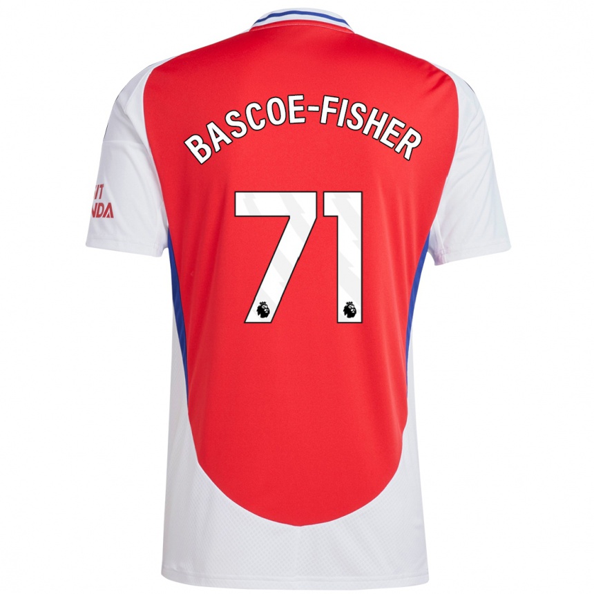 Hombre Fútbol Camiseta Jakai Bascoe-Fisher #71 Rojo Blanco 1ª Equipación 2024/25 Perú