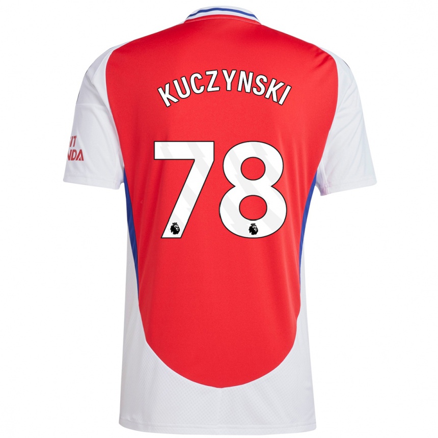 Hombre Fútbol Camiseta Max Kuczynski #78 Rojo Blanco 1ª Equipación 2024/25 Perú