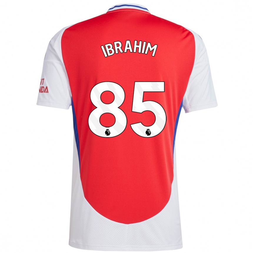 Hombre Fútbol Camiseta Ife Ibrahim #85 Rojo Blanco 1ª Equipación 2024/25 Perú