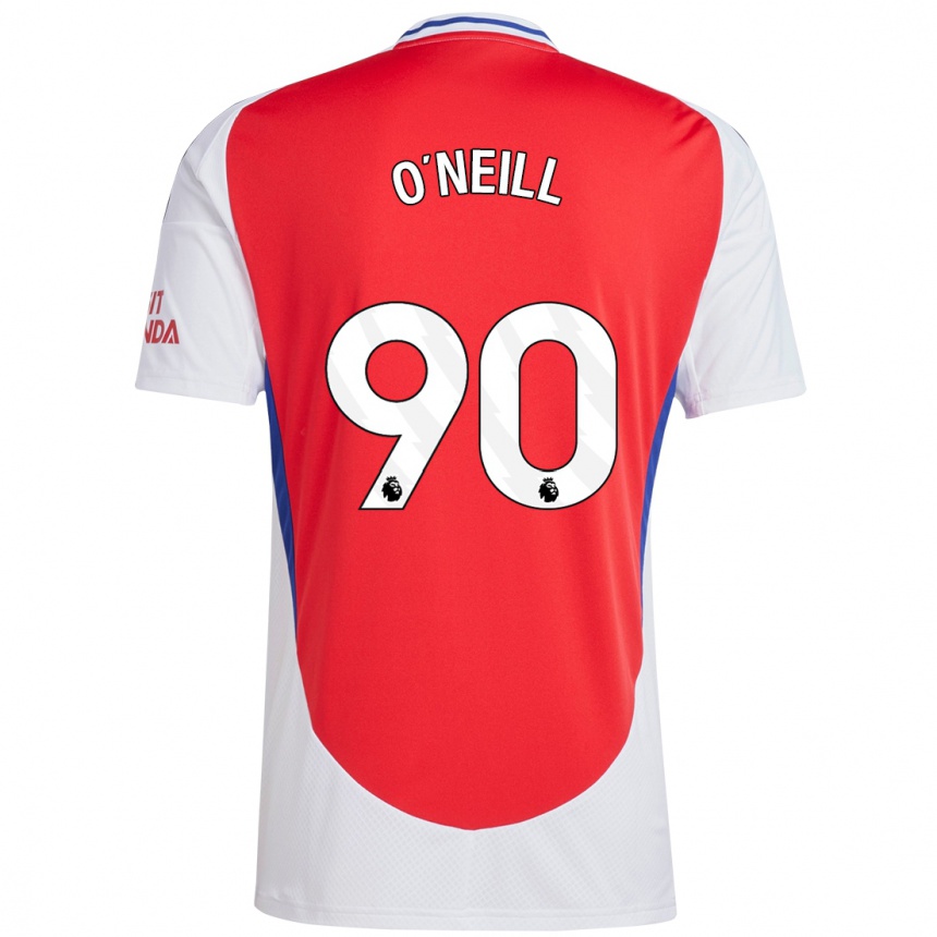 Hombre Fútbol Camiseta Ceadach O'neill #90 Rojo Blanco 1ª Equipación 2024/25 Perú