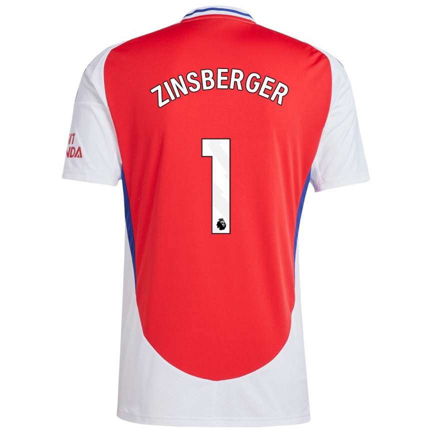 Hombre Fútbol Camiseta Manuela Zinsberger #1 Rojo Blanco 1ª Equipación 2024/25 Perú