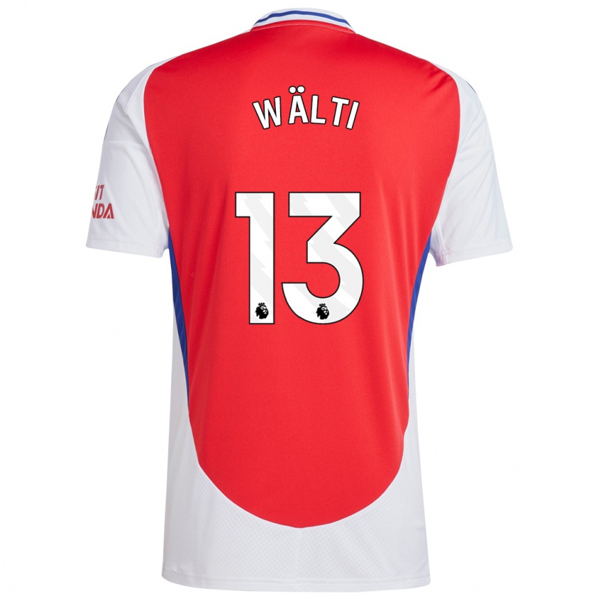 Hombre Fútbol Camiseta Lia Wälti #13 Rojo Blanco 1ª Equipación 2024/25 Perú