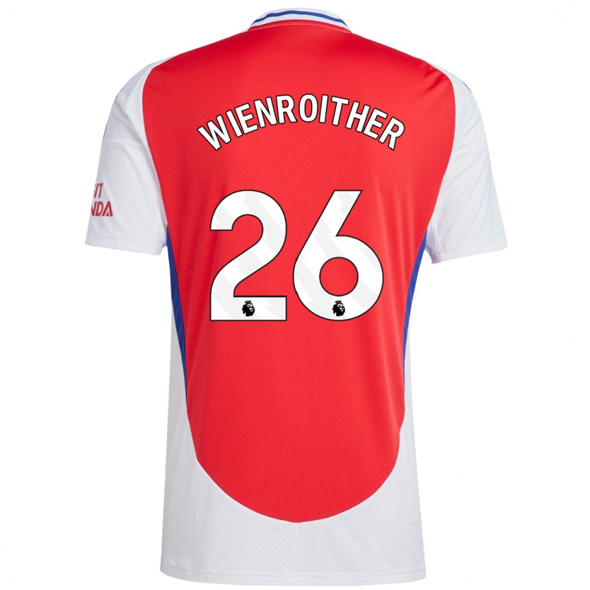 Hombre Fútbol Camiseta Laura Wienroither #26 Rojo Blanco 1ª Equipación 2024/25 Perú