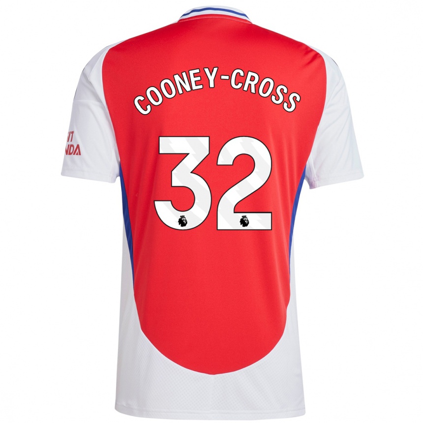 Hombre Fútbol Camiseta Kyra Cooney-Cross #32 Rojo Blanco 1ª Equipación 2024/25 Perú