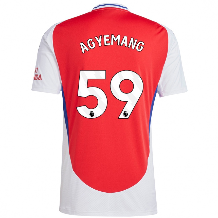 Hombre Fútbol Camiseta Michelle Agyemang #59 Rojo Blanco 1ª Equipación 2024/25 Perú