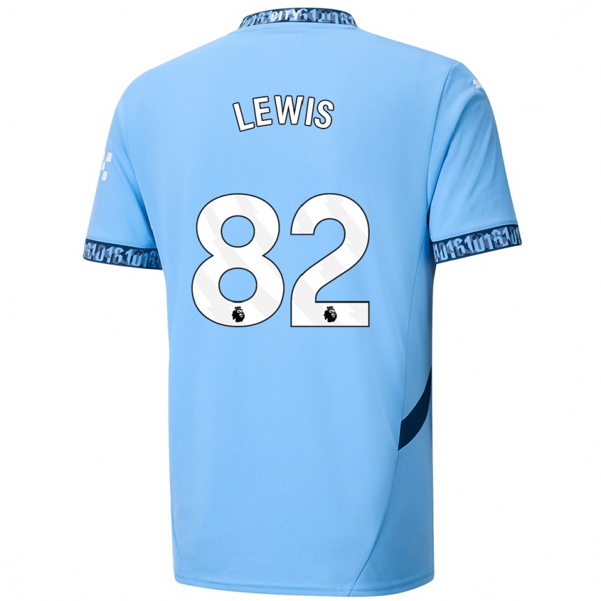 Hombre Fútbol Camiseta Rico Lewis #82 Azul Marino 1ª Equipación 2024/25 Perú