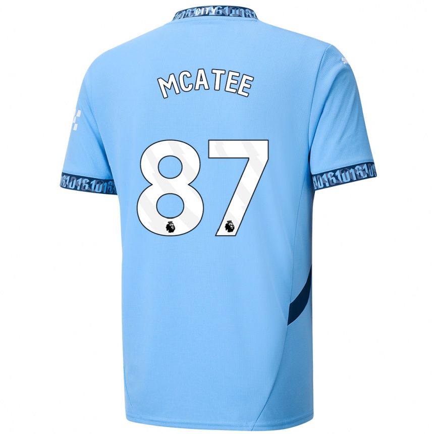 Hombre Fútbol Camiseta James Mcatee #87 Azul Marino 1ª Equipación 2024/25 Perú