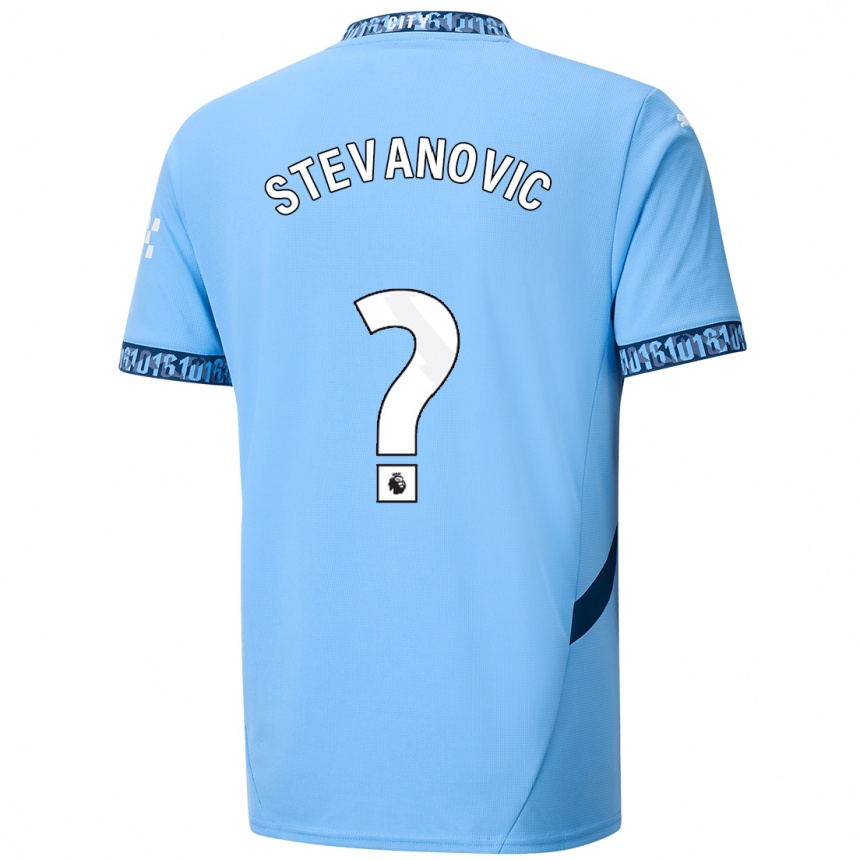 Hombre Fútbol Camiseta Filip Stevanovic #0 Azul Marino 1ª Equipación 2024/25 Perú