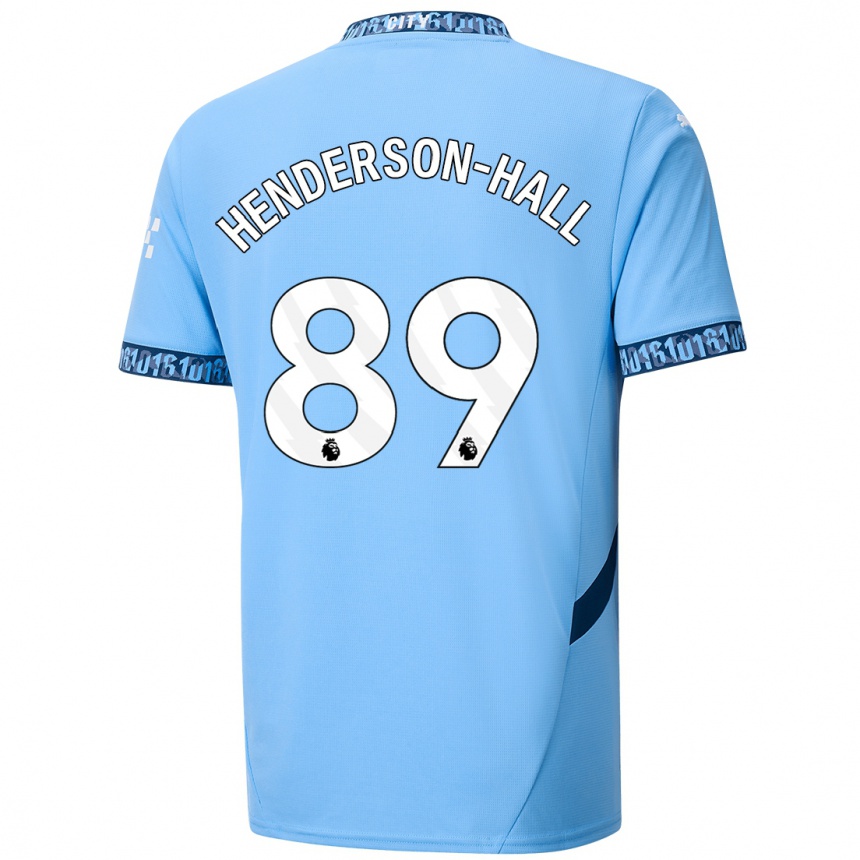 Hombre Fútbol Camiseta Matty Henderson-Hall #89 Azul Marino 1ª Equipación 2024/25 Perú