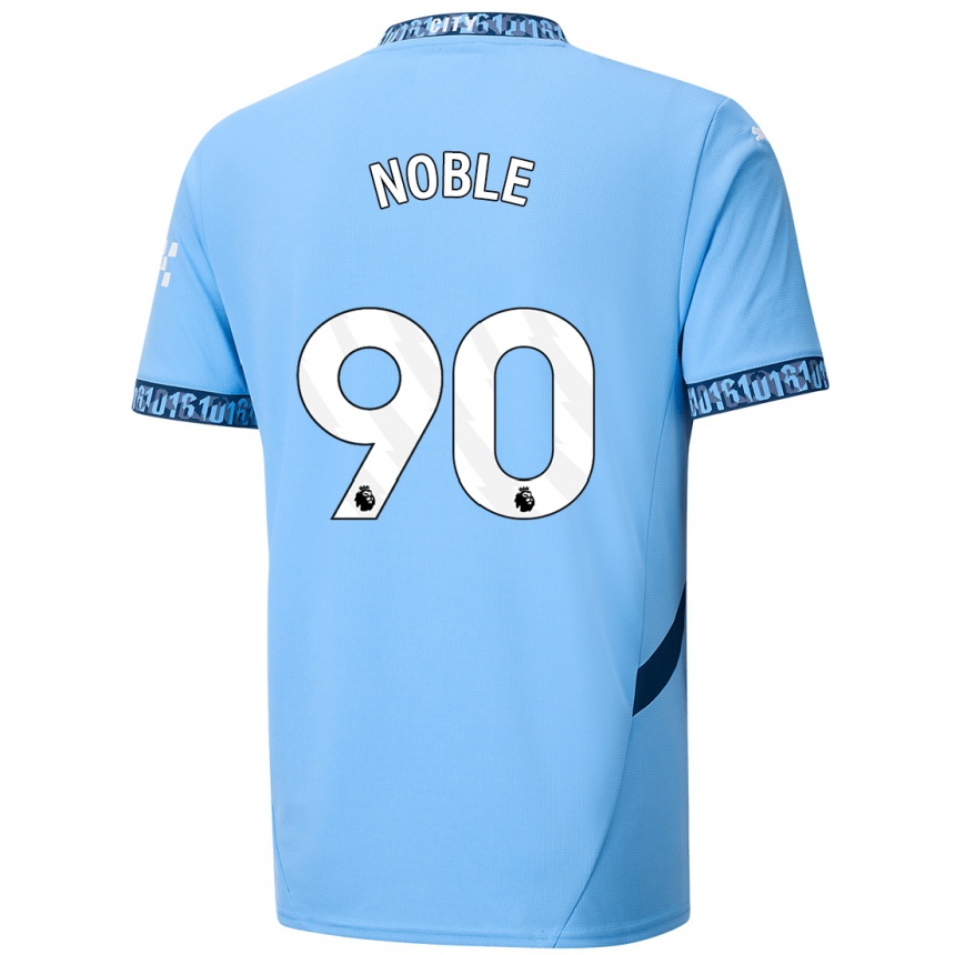 Hombre Fútbol Camiseta Kian Noble #90 Azul Marino 1ª Equipación 2024/25 Perú