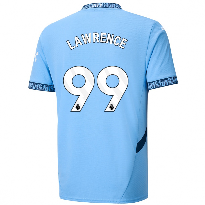 Hombre Fútbol Camiseta Emilio Lawrence #99 Azul Marino 1ª Equipación 2024/25 Perú