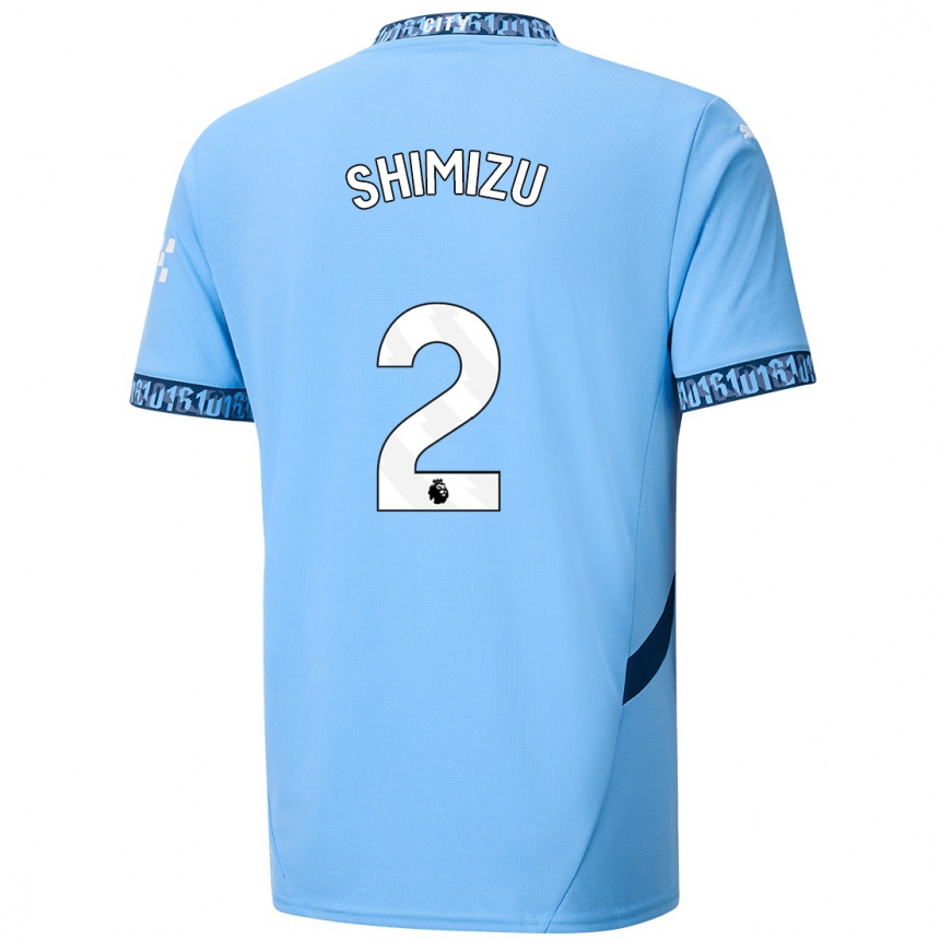 Hombre Fútbol Camiseta Risa Shimizu #2 Azul Marino 1ª Equipación 2024/25 Perú