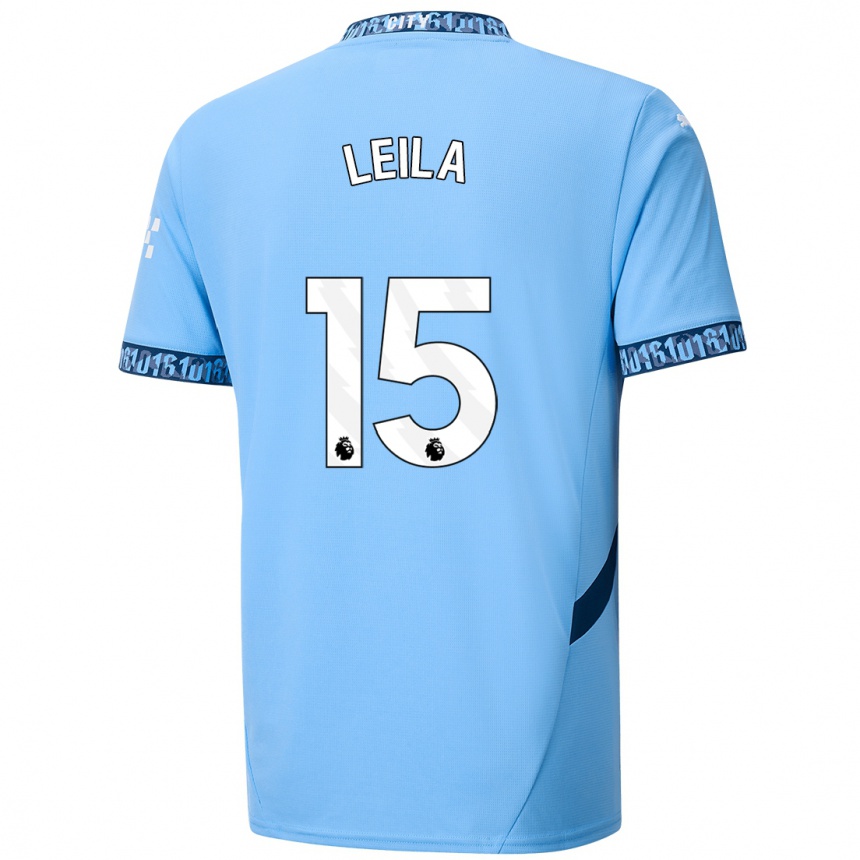 Hombre Fútbol Camiseta Leila Ouahabi #15 Azul Marino 1ª Equipación 2024/25 Perú