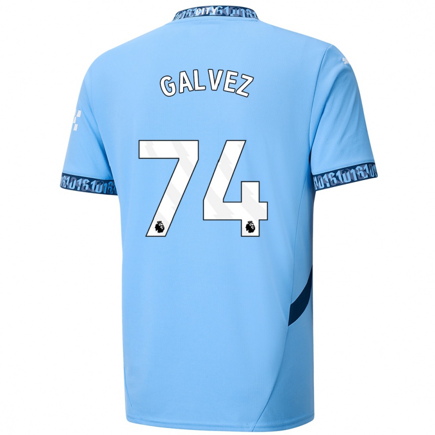 Hombre Fútbol Camiseta Tomas Galvez #74 Azul Marino 1ª Equipación 2024/25 Perú