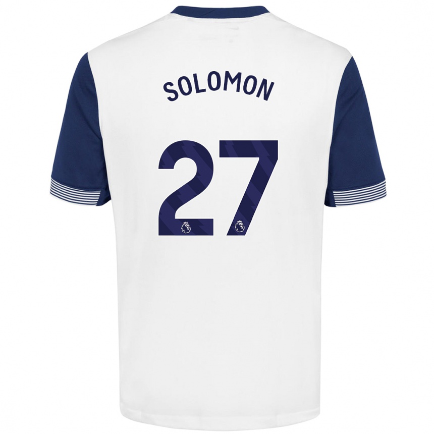 Hombre Fútbol Camiseta Manor Solomon #27 Blanco Azul 1ª Equipación 2024/25 Perú