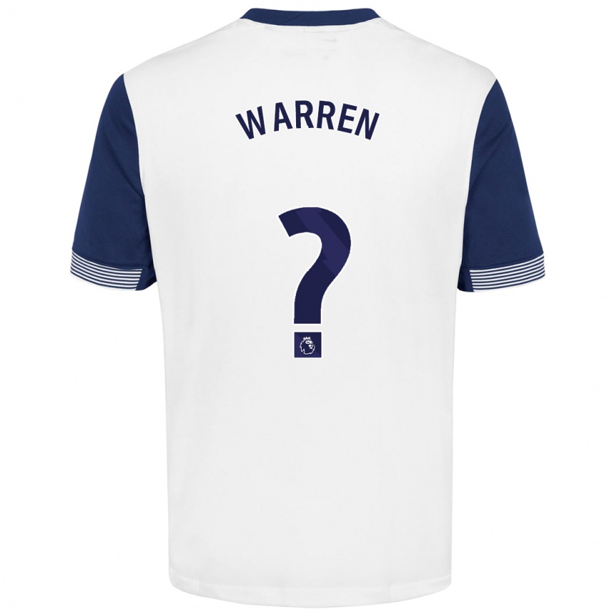 Hombre Fútbol Camiseta Charlie Warren #0 Blanco Azul 1ª Equipación 2024/25 Perú