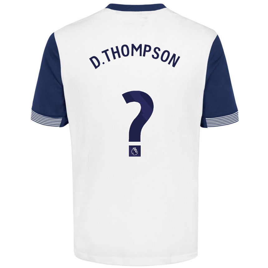 Hombre Fútbol Camiseta Dylan Thompson #0 Blanco Azul 1ª Equipación 2024/25 Perú