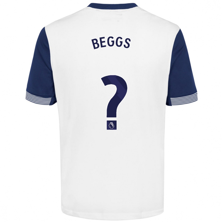 Hombre Fútbol Camiseta Jamel Beggs #0 Blanco Azul 1ª Equipación 2024/25 Perú