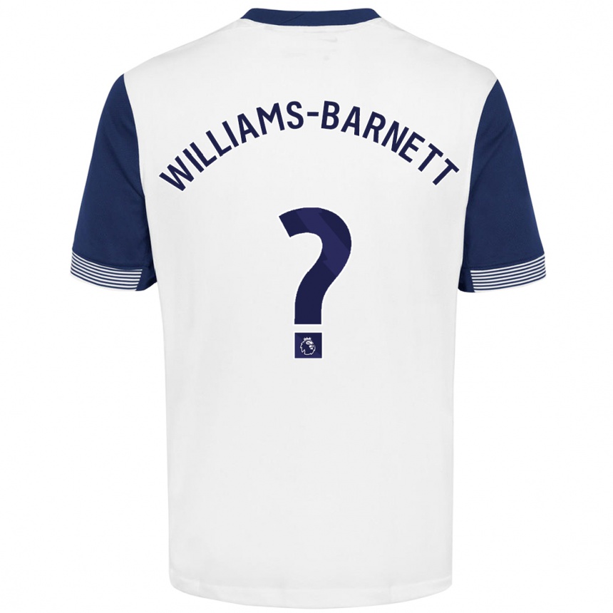 Hombre Fútbol Camiseta Lucá Williams-Barnett #0 Blanco Azul 1ª Equipación 2024/25 Perú