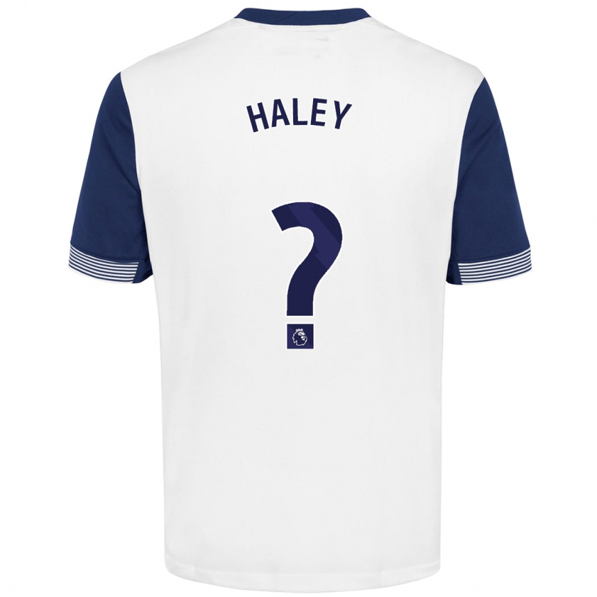 Hombre Fútbol Camiseta Micah Haley #0 Blanco Azul 1ª Equipación 2024/25 Perú