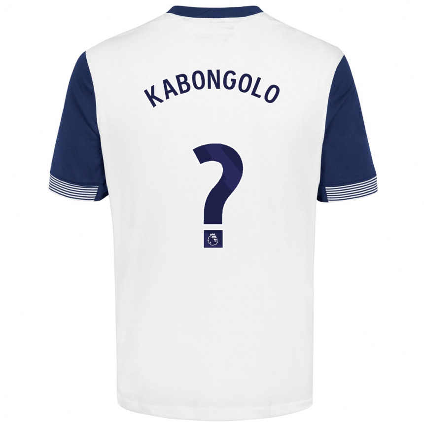 Hombre Fútbol Camiseta Melvyn Kabongolo #0 Blanco Azul 1ª Equipación 2024/25 Perú