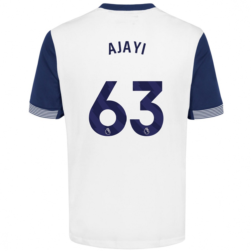 Hombre Fútbol Camiseta Damola Ajayi #63 Blanco Azul 1ª Equipación 2024/25 Perú