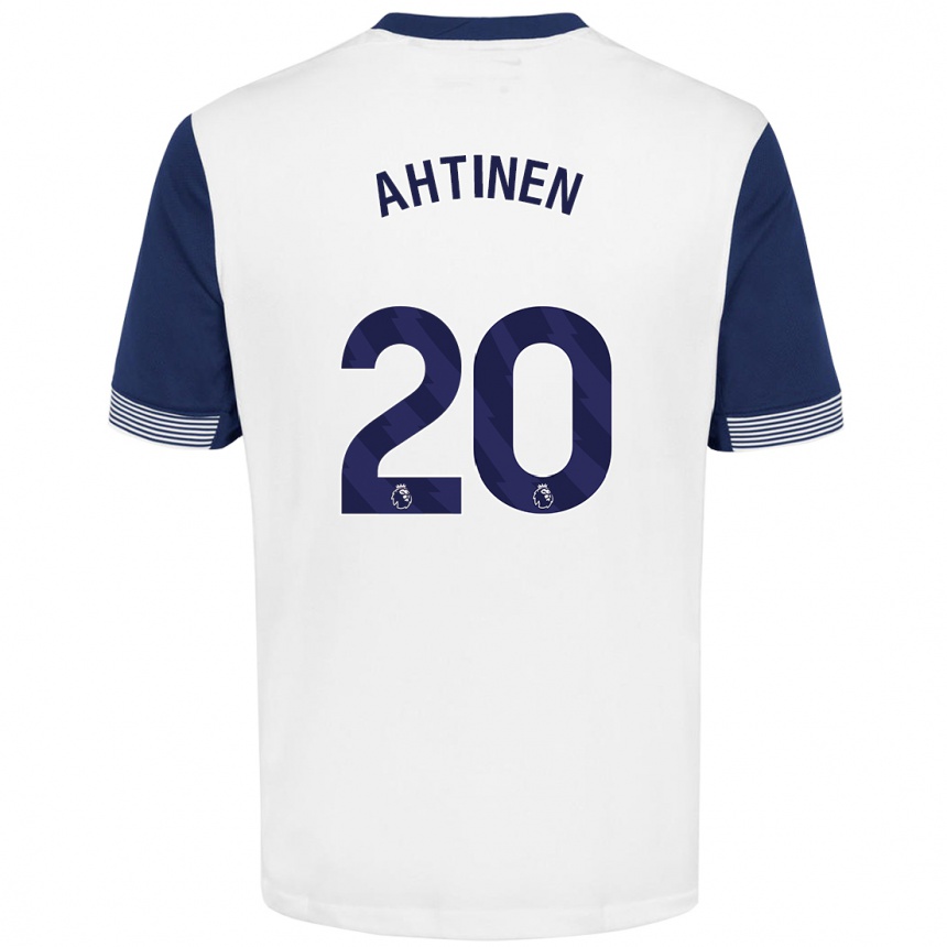 Hombre Fútbol Camiseta Olga Ahtinen #20 Blanco Azul 1ª Equipación 2024/25 Perú