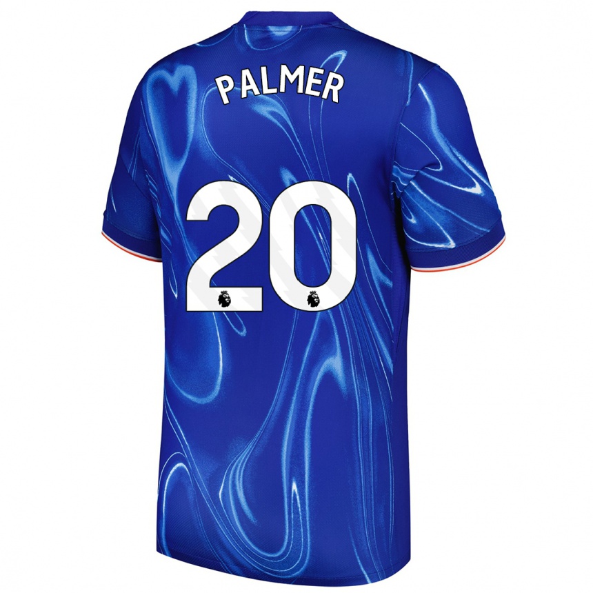 Hombre Fútbol Camiseta Cole Palmer #20 Azul Blanco 1ª Equipación 2024/25 Perú