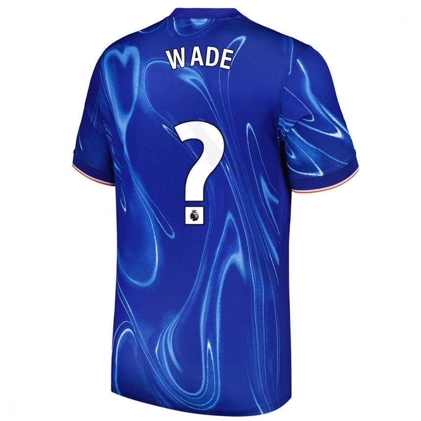 Hombre Fútbol Camiseta Shaun Wade #0 Azul Blanco 1ª Equipación 2024/25 Perú