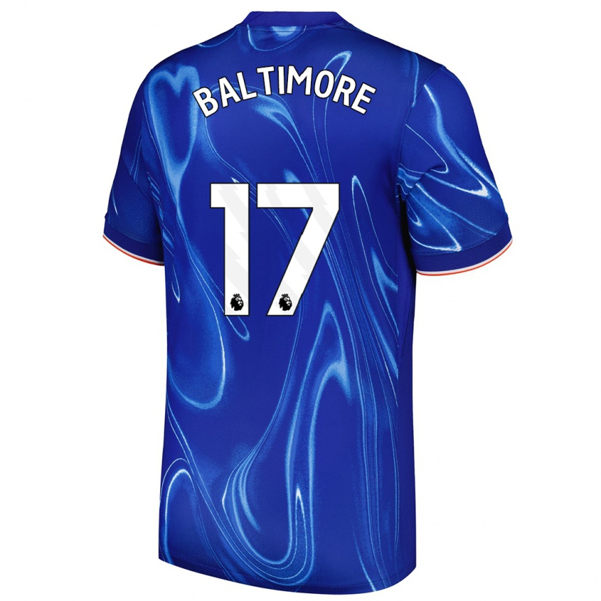 Hombre Fútbol Camiseta Sandy Baltimore #17 Azul Blanco 1ª Equipación 2024/25 Perú