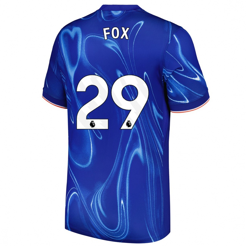 Hombre Fútbol Camiseta Jorja Fox #29 Azul Blanco 1ª Equipación 2024/25 Perú