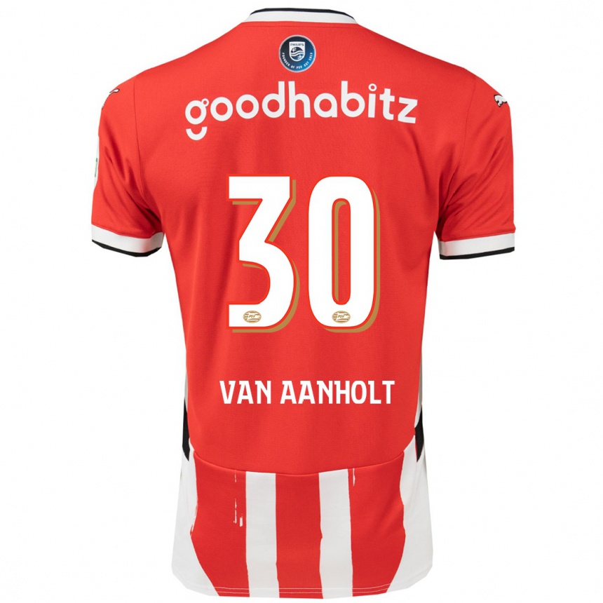 Hombre Fútbol Camiseta Patrick Van Aanholt #30 Rojo Blanco 1ª Equipación 2024/25 Perú