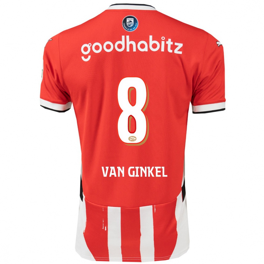 Hombre Fútbol Camiseta Marco Van Ginkel #8 Rojo Blanco 1ª Equipación 2024/25 Perú