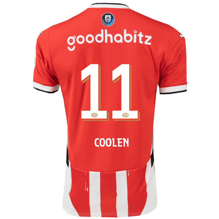 Hombre Fútbol Camiseta Nadia Coolen #11 Rojo Blanco 1ª Equipación 2024/25 Perú