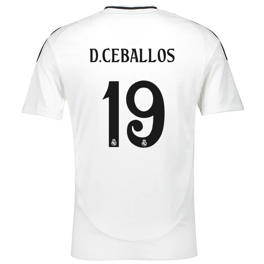 Hombre Fútbol Camiseta Dani Ceballos #19 Blanco 1ª Equipación 2024/25 Perú