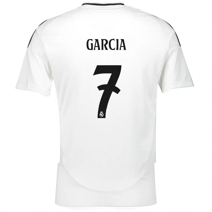 Hombre Fútbol Camiseta Gonzalo Garcia #7 Blanco 1ª Equipación 2024/25 Perú