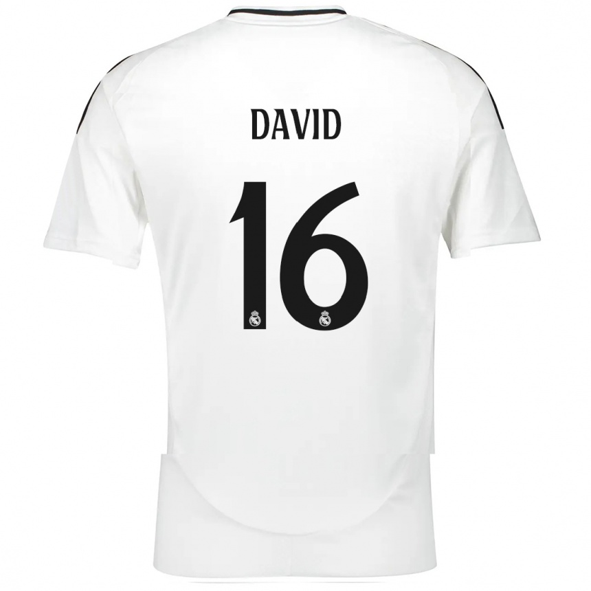 Hombre Fútbol Camiseta Antonio David #16 Blanco 1ª Equipación 2024/25 Perú